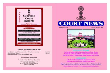 Supreme Court of the United States / Judiciary of India / Arun Kumar Mishra / Supreme Court of India