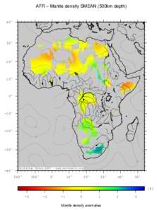 AFR − Mantle density SMEAN (500km depth)  40˚ −1