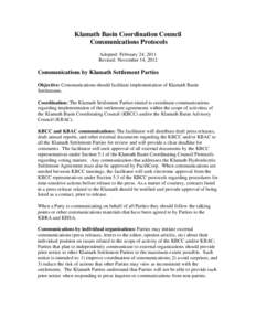 Microsoft Word - Klamath Communications Protocols as Revised on November 4, 2012.doc