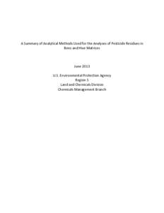 Organochlorides / Pesticides / Soil contamination / Imidacloprid / Neonicotinoid / Gas chromatography–mass spectrometry / Clothianidin / Pyrethroid / Herbicide / Chemistry / Insecticides / Chromatography