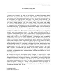 Environmental Compliance and Facility Condition Assessment Report Executive Summary EXECUTIVE SUMMARY ____________________________________________________________________________________________