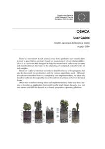 OSACA User Guide Martin Jacobson & Florence Carré August[removed]There is a movement in soil science away from qualitative soil classification