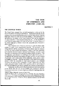 THE TIDE OF COMMERCE AND INDUSTRY (1920—30) CHAPTER V  THE POSTWAR WORLD