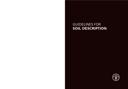 GUIDELINES FOR SOIL DESCRIPTION Universität Kiel, Germany