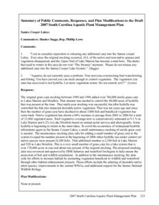 2006 SC Aquatic Plant Management Plan