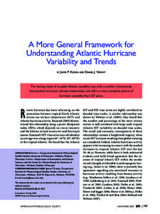 A More General Framework for Understanding Atlantic Hurricane Variability and Trends BY JAMES  P. KOSSIN AND DANIEL J. VIMONT