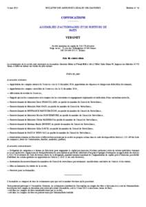 BULLETIN DES ANNONCES LEGALES OBLIGATOIRES  11 mai 2015 Bulletin n° 56