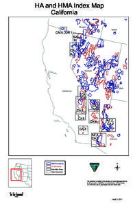 HA and HMA Index Map California Oregon CA 11, OR 1