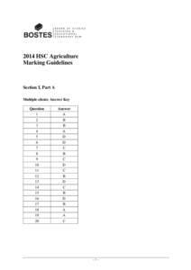 2014 HSC Agriculture Marking Guidelines