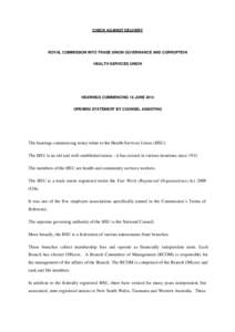 Health Services Union / Craig Thomson / Political corruption / Australia / Australian labour movement / Trade unions in Australia / Kathy Jackson