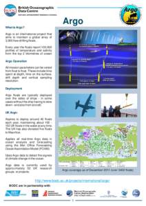 Physical oceanography / British Oceanographic Data Centre / Oceanography / Argo / Fisheries science