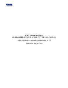 Business / Risk / United States Office of Management and Budget / Corporate governance / Compliance requirements / Audit / Financial audit / Administration of federal assistance in the United States / Internal control / Auditing / Accountancy / Single Audit