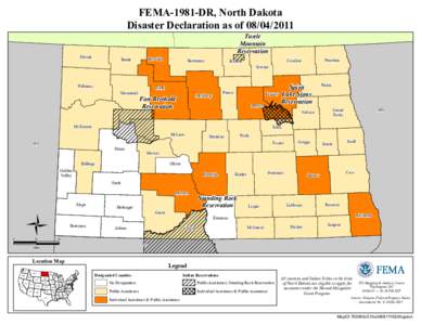 FEMA-1981-DR, North Dakota Disaster Declaration as of[removed]Divide Renville