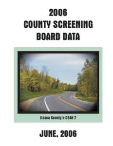 2006 COUNTY SCREENING BOARD DATA Itasca County’s CSAH 7