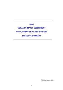 Northern Ireland peace process / Northern Ireland / Consensia partnership / Discrimination / Equal opportunity / Police Service of Northern Ireland / Government of Northern Ireland / Geography of Europe