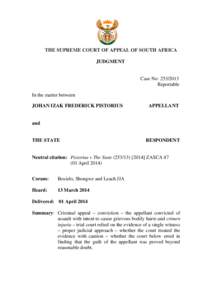 Microsoft Word - Judgment - Pistorius v The State.doc