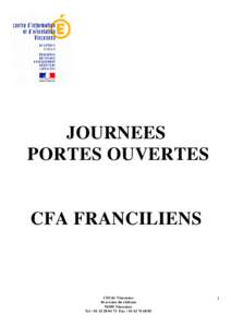 JOURNEES PORTES OUVERTES CFA FRANCILIENS  CIO de Vincennes