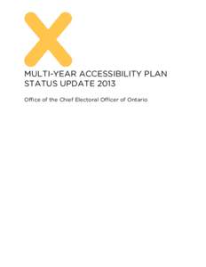 2012 Multi Year Accessibility Plan - Status Update