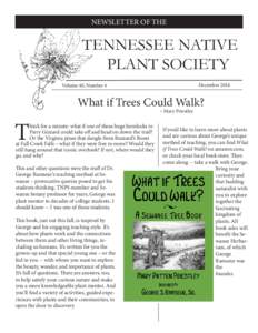 NEWSLETTER OF THE  TENNESSEE NATIVE PLANT SOCIETY December 2016