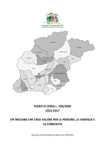 PIANO DI ZONA L2017 UN WELFARE CHE CREA VALORE PER LE PERSONE, LE FAMIGLIE E LA COMUNITÀ  Approvato nell’Assemblea dei Sindaci del