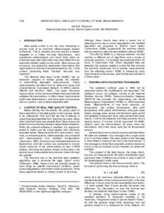 7.12  IMPROVED REAL-TIME QUALITY CONTROL OF NDBC MEASUREMENTS David B. Gihousen* National Data Buoy Center, Stennis Space Center, MS[removed]