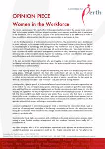 Microsoft Word - Opinion piece Women in the Workforce.doc