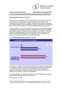 Lotteries by country / Department for Culture /  Media and Sport / Gambling in the United Kingdom / National Lottery / Lottery / EuroMillions / Scratchcard / Virginia State Lottery / Gambling / Entertainment / Games