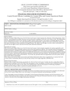 CECIL COUNTY ETHICS COMMISSION  http://www.ccgov.org/ethics bd/index.cfm c/o Cecil County Department of Human Resources 200 Chesapeake Boulevard, Suite 2800, Elkton, Maryland[removed]5250 (ph[removed] (fa