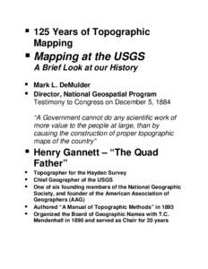   125 Years of Topographic Mapping   Mapping at the USGS