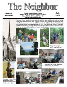 Monthly Newsletter Cashiers United Methodist Church 894 Hwy 107, S., PO Box 162, Cashiers, NC[removed]Phone: [removed], Fax: [removed]