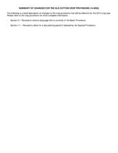 Land management / Financial institutions / Institutional investors / Prevented planting acreage / Cotton / Crop insurance / Insurance / Crop rotation / Gossypium barbadense / Agriculture / Crops / United States Department of Agriculture