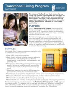 Transitional Living Program Fact Sheet