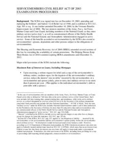 Servicemembers Civil Relief Act / Foreclosure / Default judgment / Civil law / Law / 76th United States Congress / Military of the United States