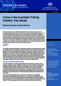 Crime in the Australian fishing industry : key issues