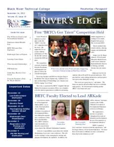 Black River Technical College November 14, 2012 The  Volume 10, Issue 18