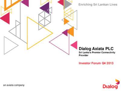 Enriching Sri Lankan Lives  Dialog Axiata PLC