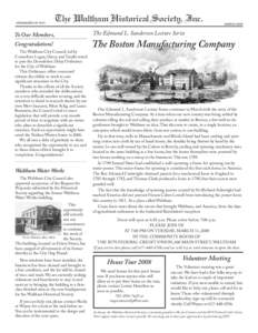 National Register of Historic Places in Waltham /  Massachusetts / Middlesex County /  Massachusetts / Massachusetts / Waltham /  Massachusetts / Boston Manufacturing Company / Francis Cabot Lowell / Waltham / Charles River Museum of Industry