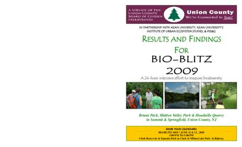 BioBlitz09ResultsBrochuredraft with deleted pages.pub