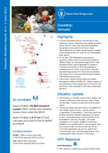 Vanuatu Situation Report #14 4 JuneHEB WFP/Victoria Cavanagh WFP/ JosephWFP/Victoria Hunter