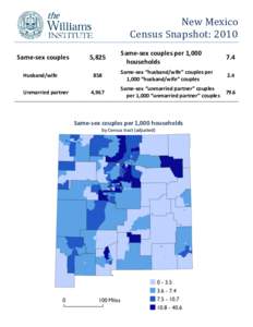 New Mexico Census Snapshot: 2010 Same-sex couples Husband/wife Unmarried partner