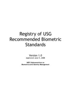 Microsoft Word - Biometric Standards Registry Version 1 June[removed]doc