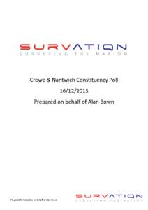 Crewe & Nantwich Constituency Poll[removed]Prepared on behalf of Alan Bown
