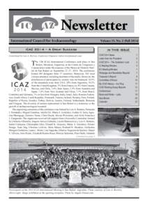 Newsletter International Council for Archaeozoology ICAZ 2014 – A Great Success Contributed by Luis A. Borrero, Conference Organizer ([removed])  T