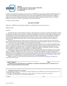 Science / Copyright law of the United States / Manuscript / Peer review / Copyright / ASHRAE Handbook / American Society of Heating /  Refrigerating and Air-Conditioning Engineers / Heating /  ventilating /  and air conditioning / Information / Data