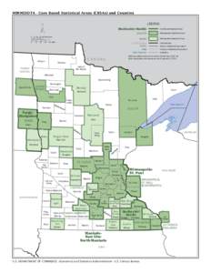 MINNESOTA - Core Based Statistical Areas (CBSAs) and Counties