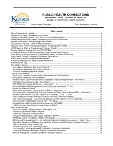 1  PUBLIC HEALTH CONNECTIONS November[removed]Volume 14, Issue 11 Bureau of Community Health Systems Robert Moser, Secretary