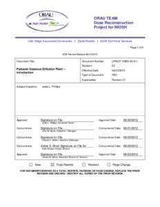 ORAU TEAM Dose Reconstruction Project for NIOSH Oak Ridge Associated Universities I Dade Moeller I MJW Technical Services Page 1 of 9