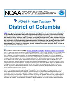 NOAA In Your State - Washington DC