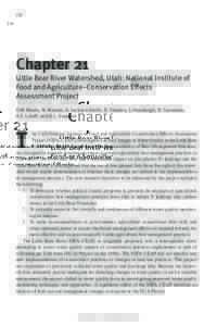 358  Chapter 21 Little Bear River Watershed, Utah: National Institute of Food and Agriculture–Conservation Effects Assessment Project