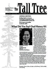 Volume 30, Number 6 March 2007 www.pahistory.org  Tall Tree
